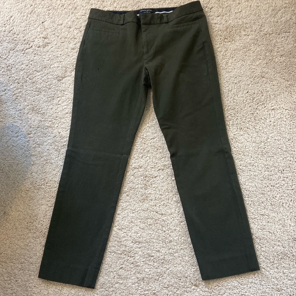 Banana Republic Curvy Sloan Slim Pant in New Mallard Green